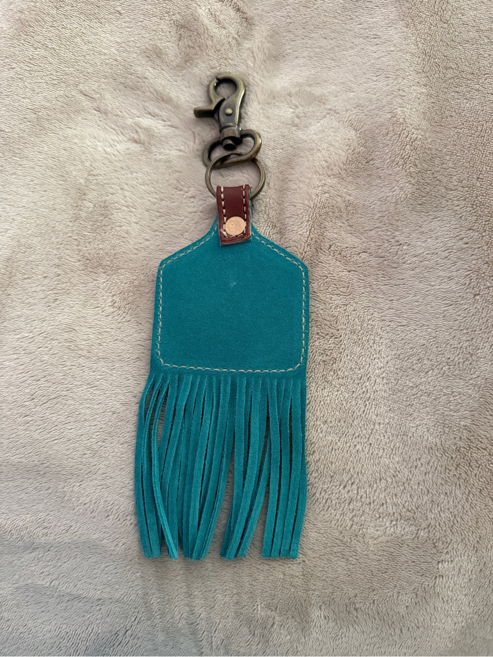 Myra Bag Leather Tassel Bag Charm Sunflower Tooled Made in India NWT - Picture 5 of 7